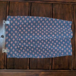 LulaRoe pencil skirt, medium, gray and pink print